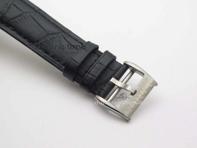 Langematik MK Best Edition SS Black Dial On Black Leather Strap A Durable 4199