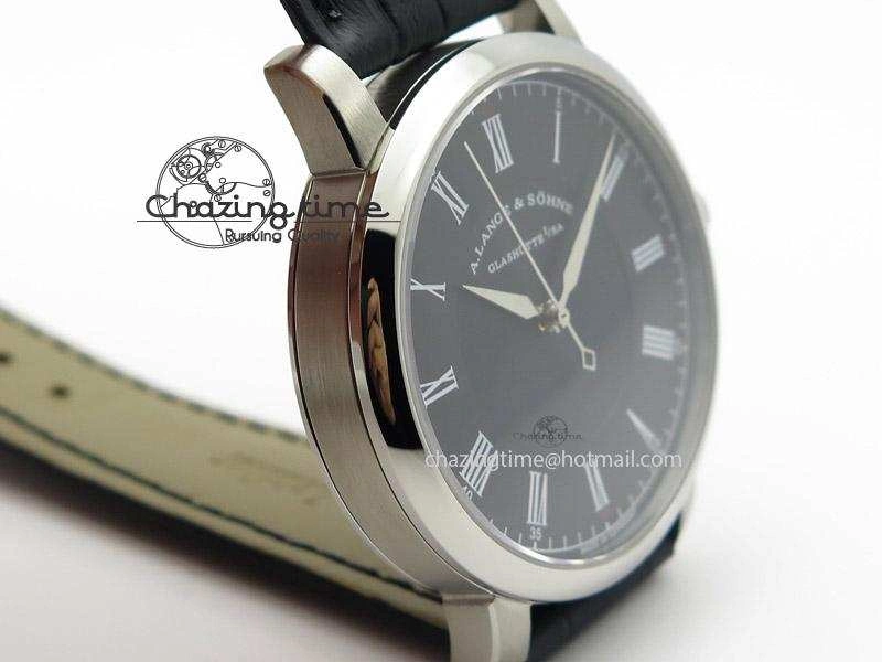 Langematik MK Best Edition SS Black Dial On Black Leather Strap A Durable 4199
