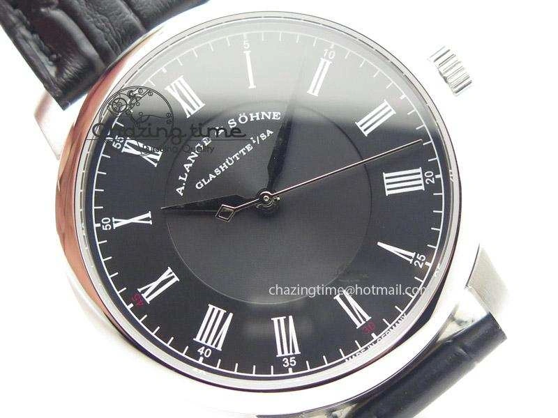 Langematik MK Best Edition SS Black Dial On Black Leather Strap A Durable 4199