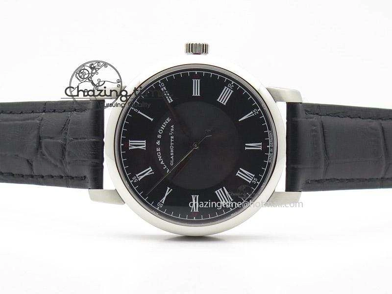 Langematik MK Best Edition SS Black Dial On Black Leather Strap A Durable 4199