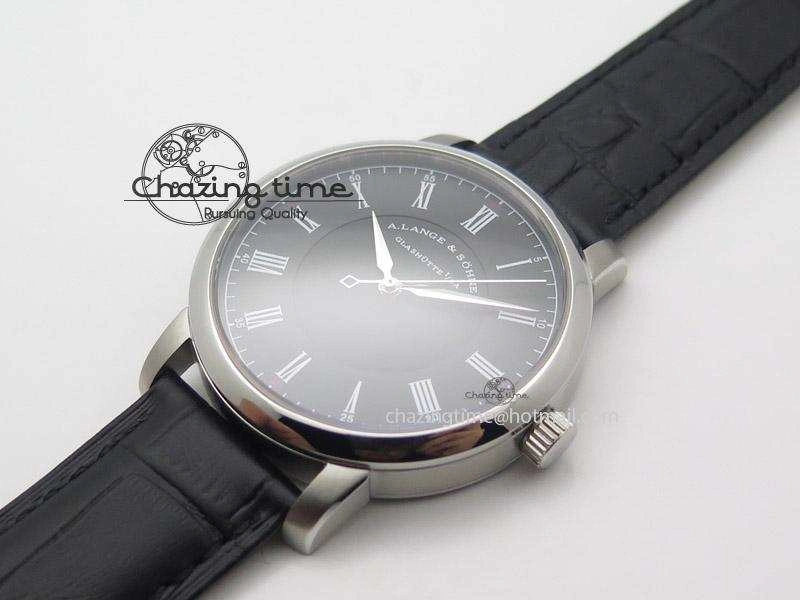 Langematik MK Best Edition SS Black Dial On Black Leather Strap A Durable 4199
