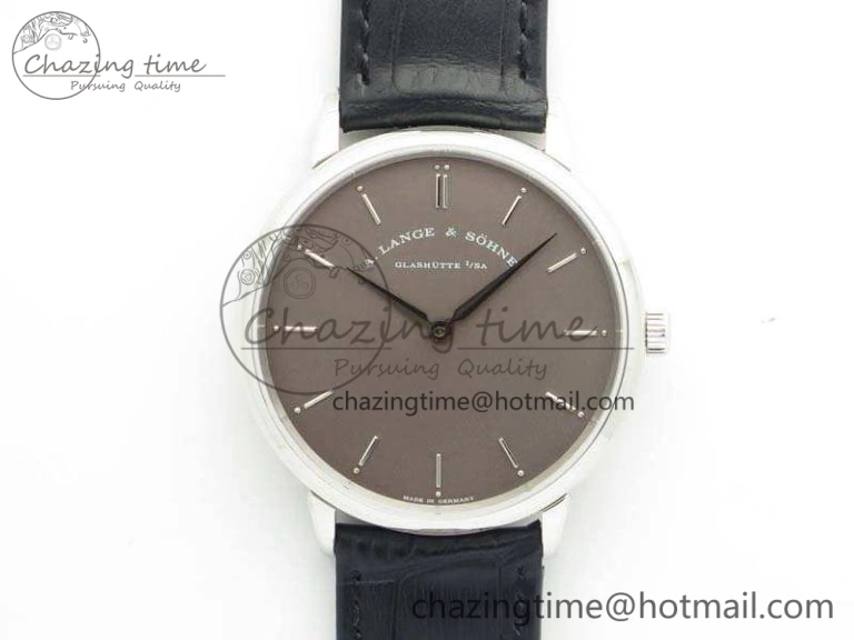 Langematik MK Best Edition SS Black Dial On Black Leather Strap A Durable 4199