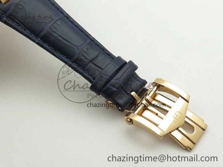 Laureato Chronograph 42mm RG TWA Blue Dial on Blue Leather Strap A Unisex 6605