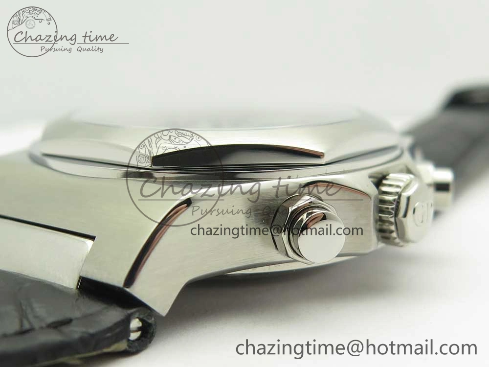 Affordable Laureato Chronograph 42mm SS TWA White Black Dial on Black Leather Strap A 6606