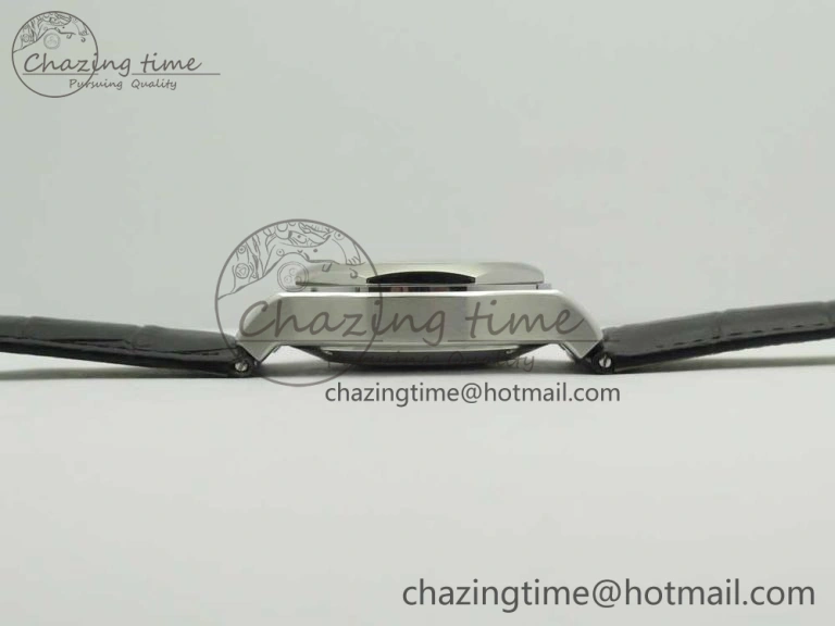 Affordable Laureato Chronograph 42mm SS TWA White Black Dial on Black Leather Strap A 6606