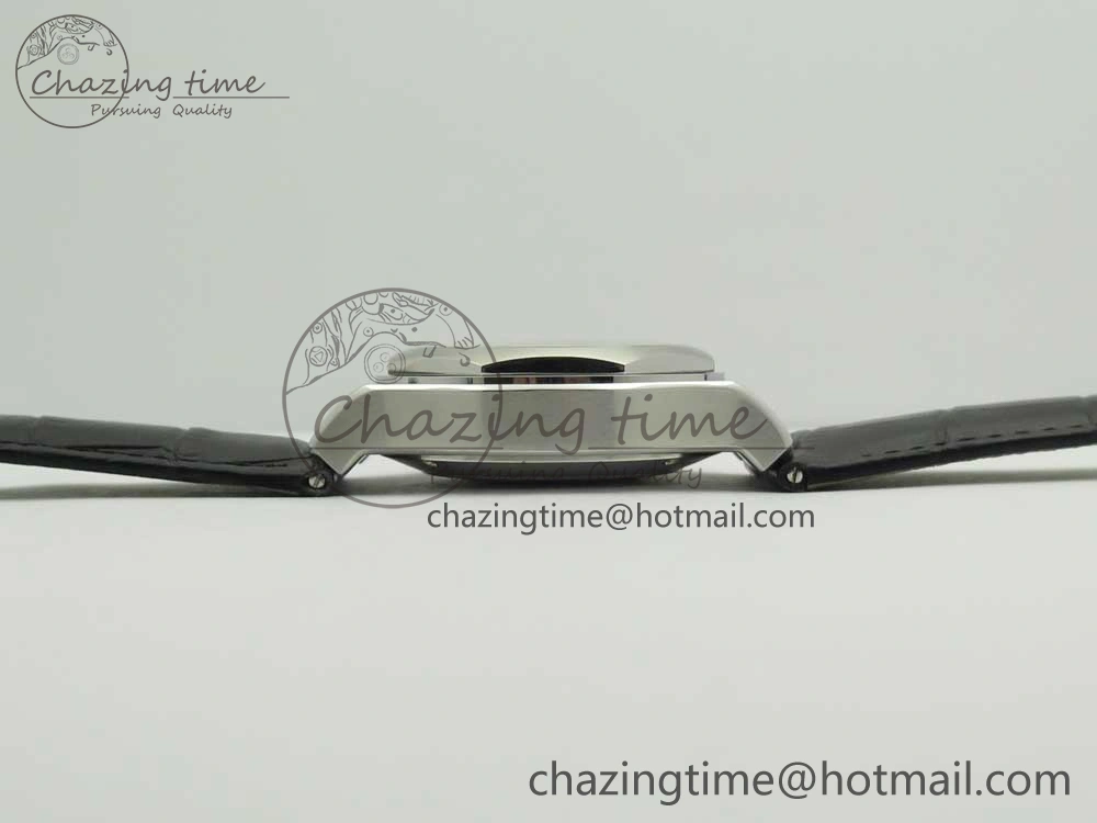 Affordable Laureato Chronograph 42mm SS TWA White Black Dial on Black Leather Strap A 6606