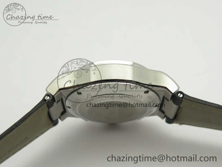 Affordable Laureato Chronograph 42mm SS TWA White Black Dial on Black Leather Strap A 6606