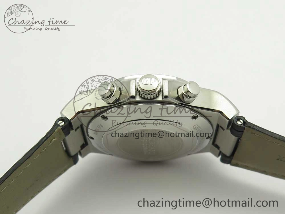 Affordable Laureato Chronograph 42mm SS TWA White Black Dial on Black Leather Strap A 6606