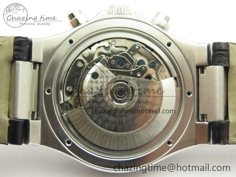 Affordable Laureato Chronograph 42mm SS TWA White Black Dial on Black Leather Strap A 6606