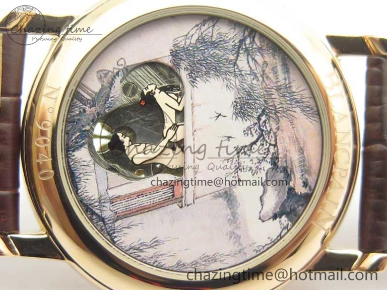 Le Brassus Carrousel Erotic Timepiece RG White Dial on Brown Leather Strap A23J Effortless 5289
