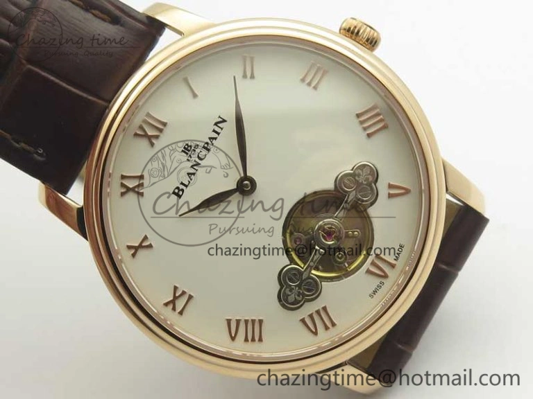 Le Brassus Carrousel Erotic Timepiece RG White Dial on Brown Leather Strap A23J Effortless 5289