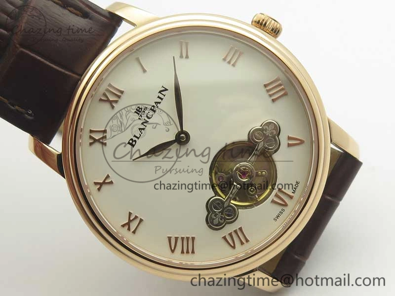 Le Brassus Carrousel Erotic Timepiece RG White Dial on Brown Leather Strap A23J Effortless 5289
