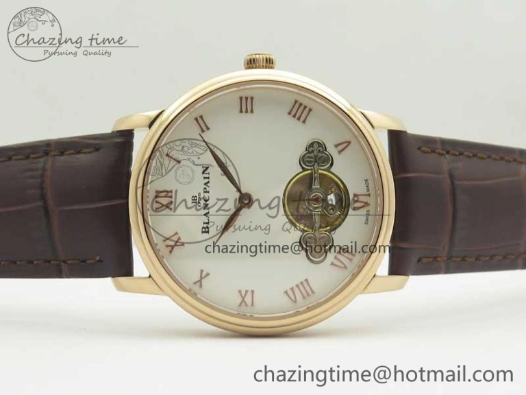 Le Brassus Carrousel Erotic Timepiece RG White Dial on Brown Leather Strap A23J Effortless 5289