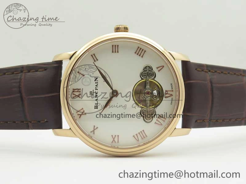 Le Brassus Carrousel Erotic Timepiece RG White Dial on Brown Leather Strap A23J Effortless 5289