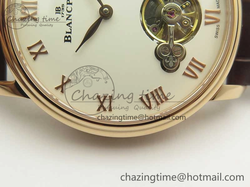 Le Brassus Carrousel Erotic Timepiece RG White Dial on Brown Leather Strap A23J Effortless 5289