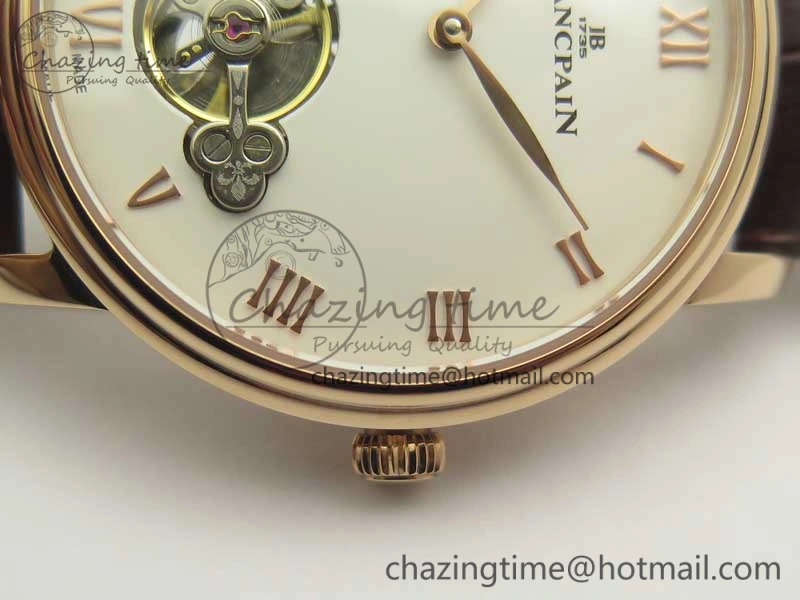 Le Brassus Carrousel Erotic Timepiece RG White Dial on Brown Leather Strap A23J Effortless 5289