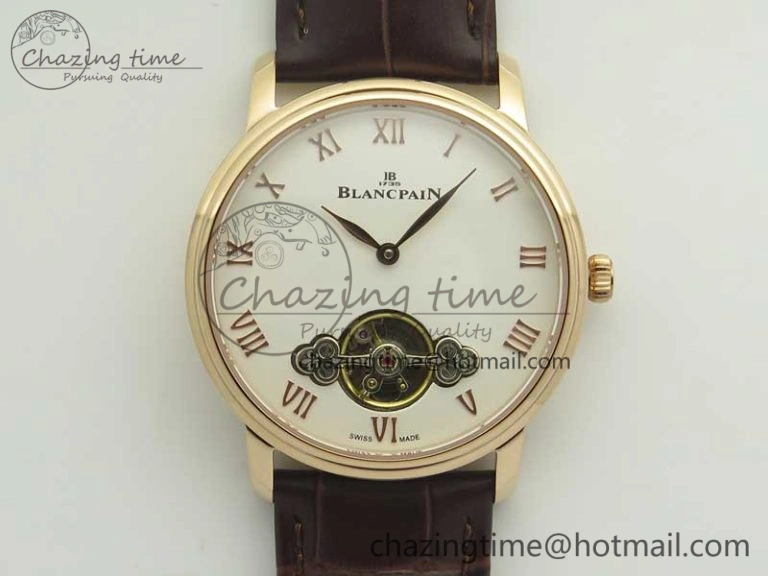 Le Brassus Carrousel Erotic Timepiece RG White Dial on Brown Leather Strap A23J Effortless 5289