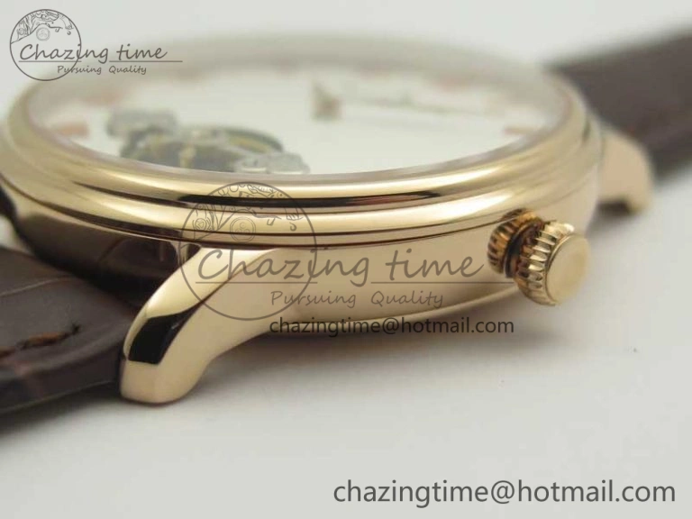 Le Brassus Carrousel Erotic Timepiece RG White Dial on Brown Leather Strap A23J Effortless 5289