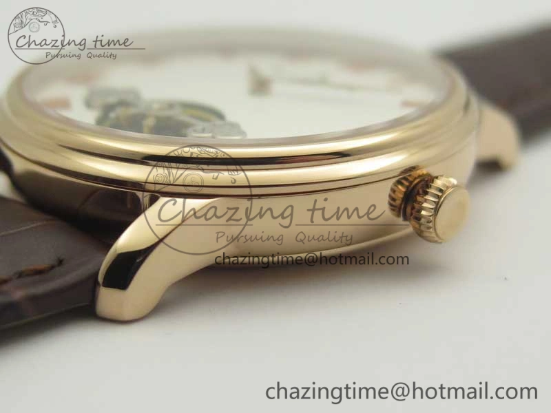 Le Brassus Carrousel Erotic Timepiece RG White Dial on Brown Leather Strap A23J Effortless 5289