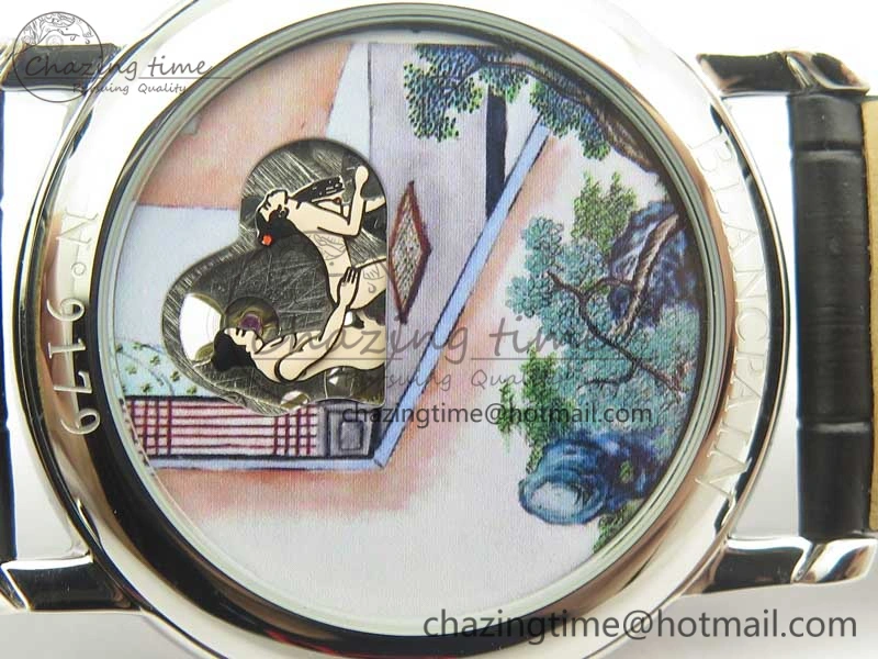Le Brassus Carrousel Erotic Timepiece SS White Dial on Black Leather Strap A23J GoAnywhere 5288