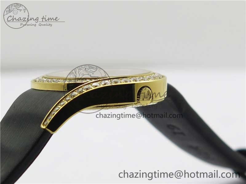 Flexible Limelight Gala G0A38160 32mm YG ZF 1:1 Best Edition Silver Dial On Leather Strap Siwss Quartz 10456
