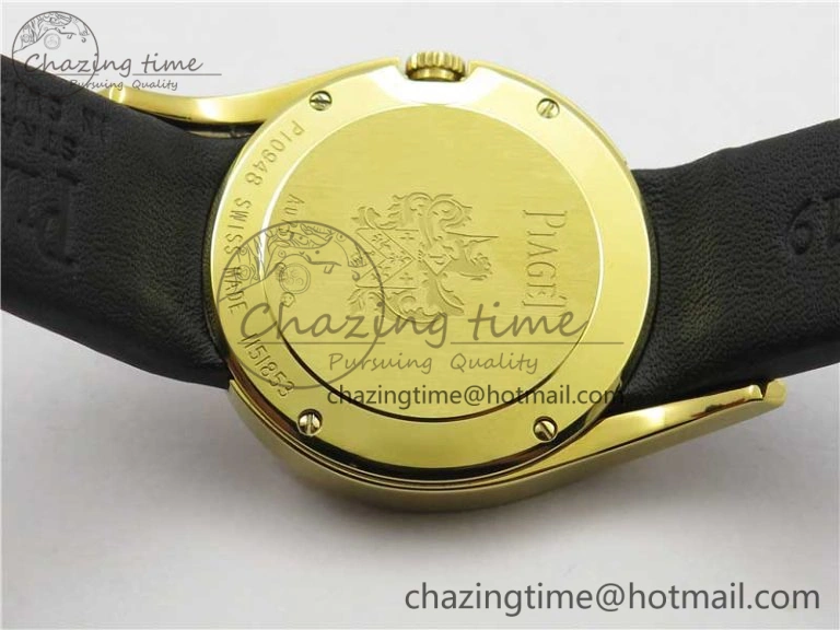 Flexible Limelight Gala G0A38160 32mm YG ZF 1:1 Best Edition Silver Dial On Leather Strap Siwss Quartz 10456