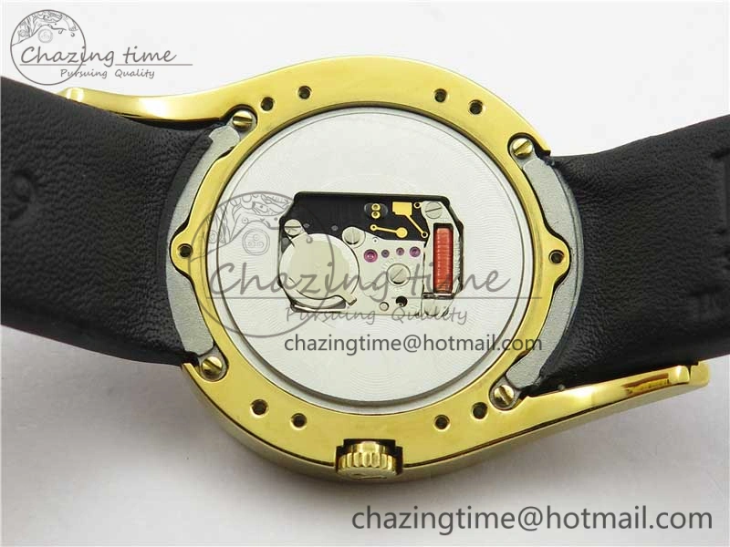 Flexible Limelight Gala G0A38160 32mm YG ZF 1:1 Best Edition Silver Dial On Leather Strap Siwss Quartz 10456