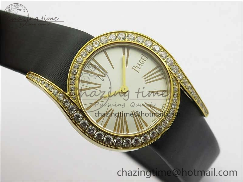 Flexible Limelight Gala G0A38160 32mm YG ZF 1:1 Best Edition Silver Dial On Leather Strap Siwss Quartz 10456