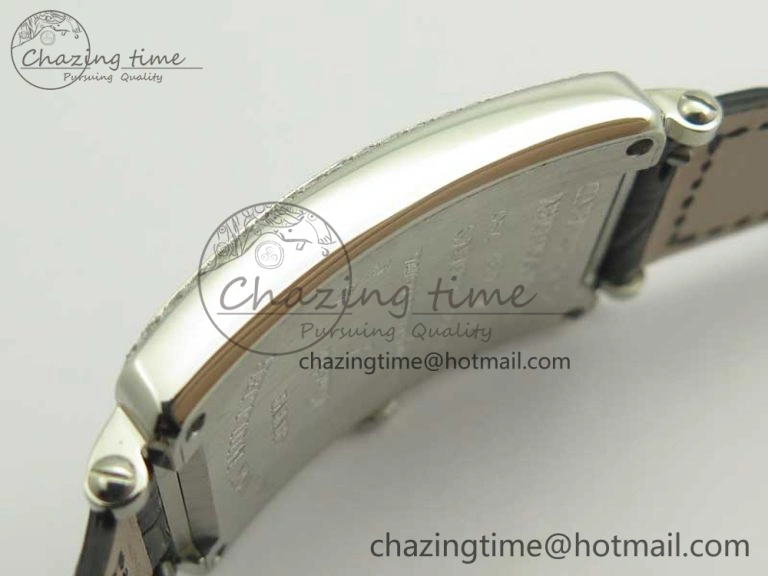 Supportive Long Island Color Dream SS Diamonds Bezel GF 1:1 Best Edition on Black Leather Strap Swiss Quartz 10702