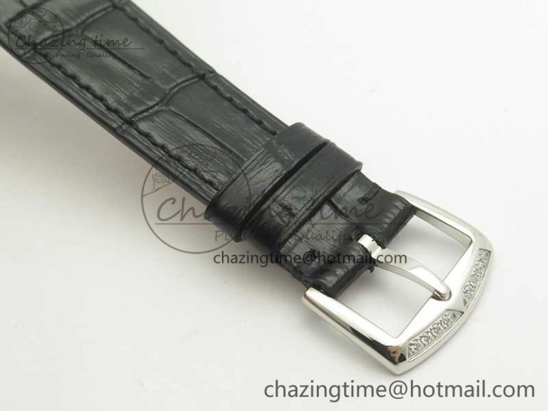 Supportive Long Island Color Dream SS Diamonds Bezel GF 1:1 Best Edition on Black Leather Strap Swiss Quartz 10702