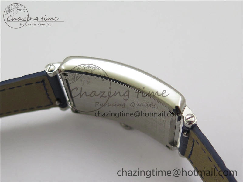 Lightweight Long Island Ladies SS Diamonds Bezel ZF 1:1 Mother of Pearl Dial on Blue Leather Strap Swiss Ronda Quartz 10263