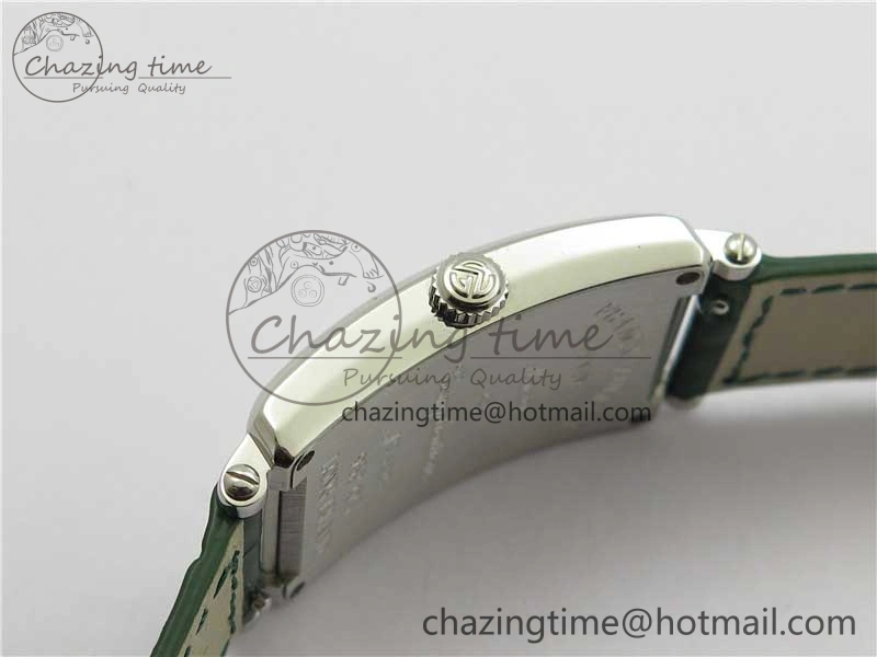 Long Island Ladies SS ZF 1:1 Best Edition on Green Leather Strap Ronda Quartz Unique 6538
