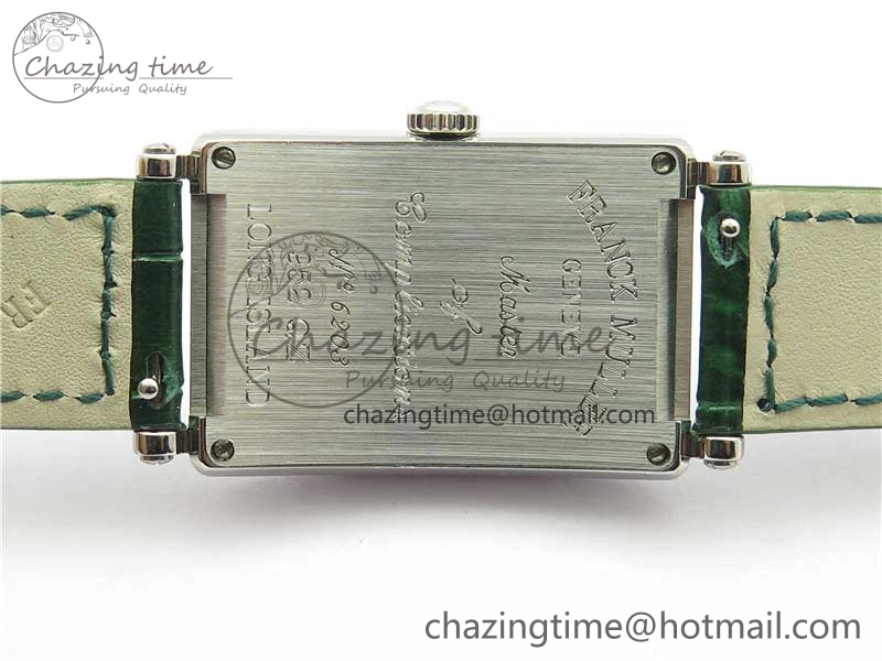Long Island Ladies SS ZF 1:1 Best Edition on Green Leather Strap Ronda Quartz Unique 6538