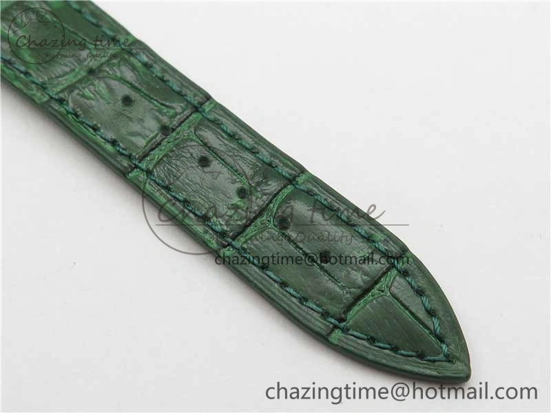 Long Island Ladies SS ZF 1:1 Best Edition on Green Leather Strap Ronda Quartz Unique 6538