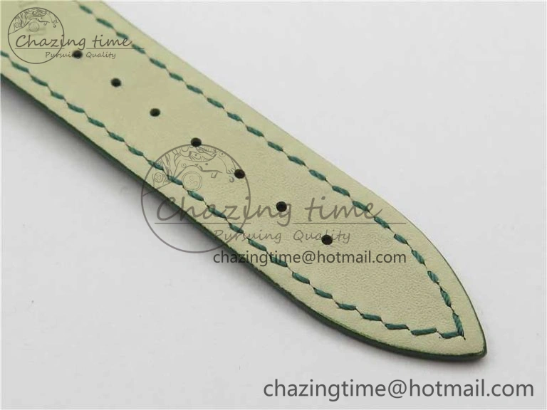 Long Island Ladies SS ZF 1:1 Best Edition on Green Leather Strap Ronda Quartz Unique 6538