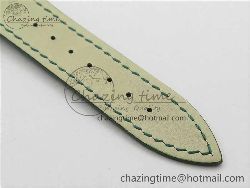 Long Island Ladies SS ZF 1:1 Best Edition on Green Leather Strap Ronda Quartz Unique 6538