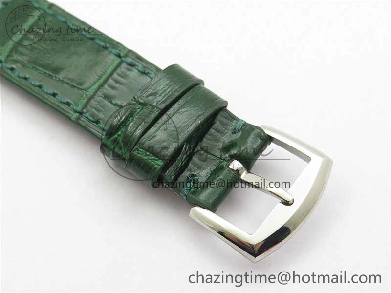 Long Island Ladies SS ZF 1:1 Best Edition on Green Leather Strap Ronda Quartz Unique 6538