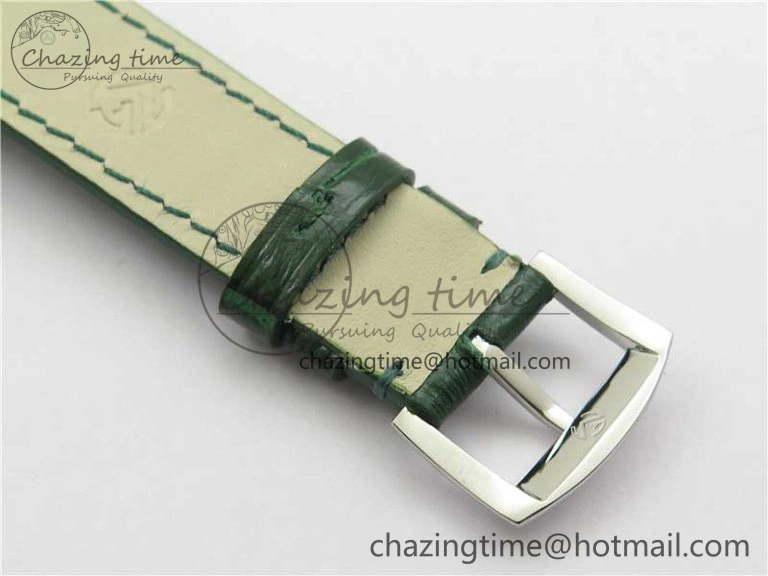 Long Island Ladies SS ZF 1:1 Best Edition on Green Leather Strap Ronda Quartz Unique 6538