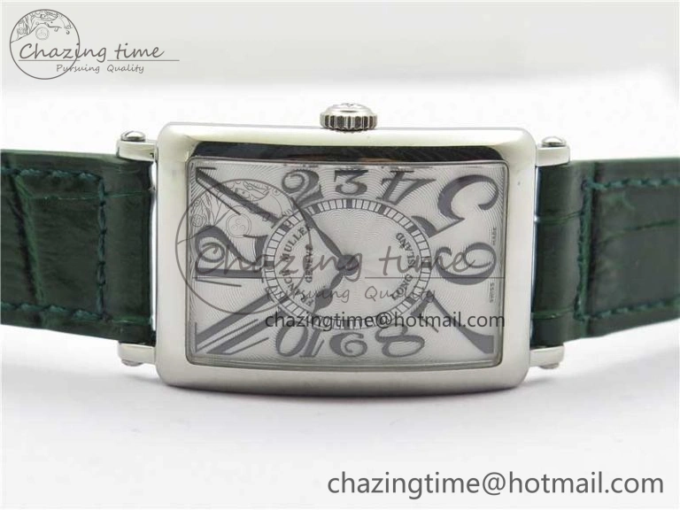 Long Island Ladies SS ZF 1:1 Best Edition on Green Leather Strap Ronda Quartz Unique 6538