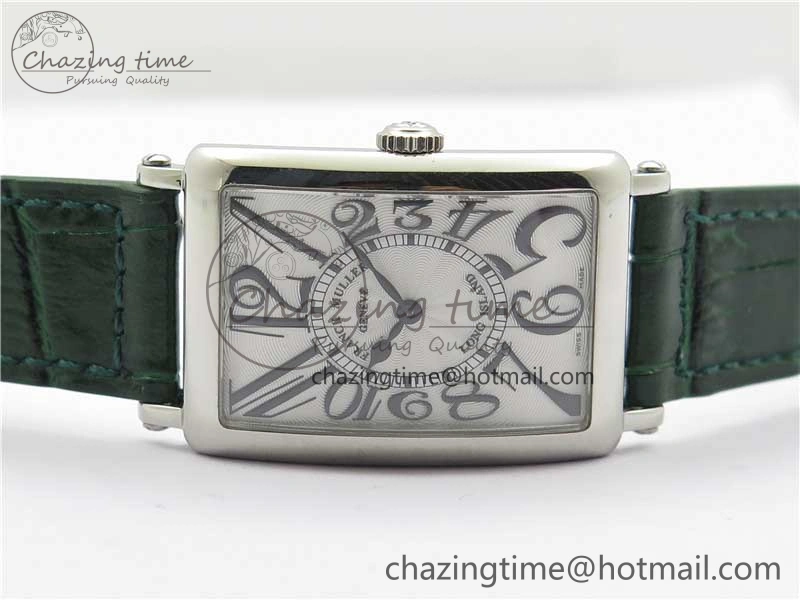 Long Island Ladies SS ZF 1:1 Best Edition on Green Leather Strap Ronda Quartz Unique 6538