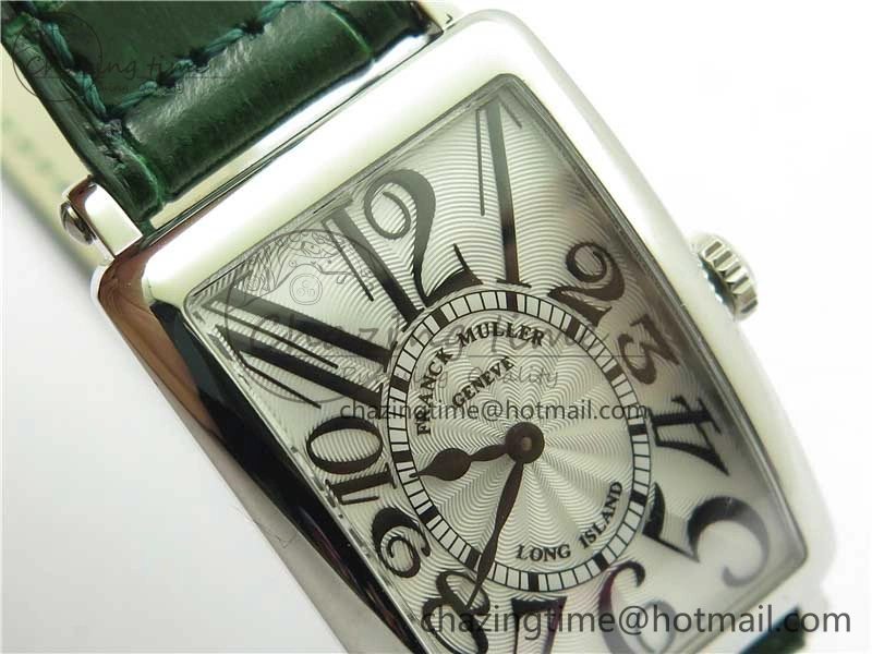 Long Island Ladies SS ZF 1:1 Best Edition on Green Leather Strap Ronda Quartz Unique 6538
