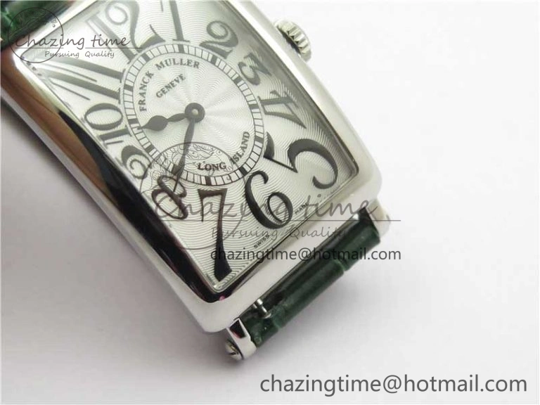 Long Island Ladies SS ZF 1:1 Best Edition on Green Leather Strap Ronda Quartz Unique 6538
