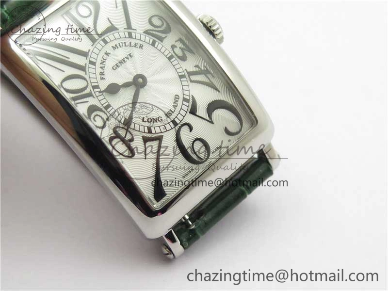 Long Island Ladies SS ZF 1:1 Best Edition on Green Leather Strap Ronda Quartz Unique 6538