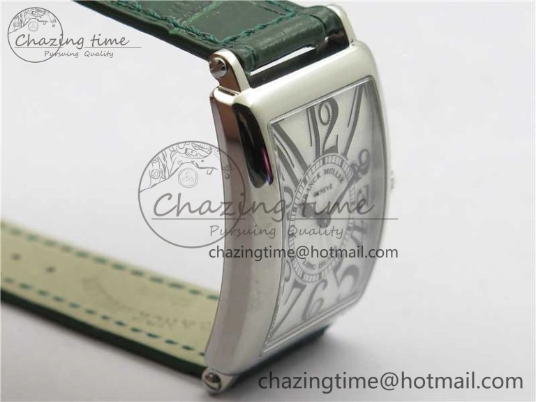 Long Island Ladies SS ZF 1:1 Best Edition on Green Leather Strap Ronda Quartz Unique 6538