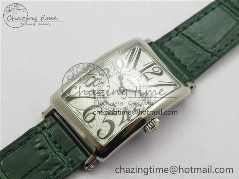 Long Island Ladies SS ZF 1:1 Best Edition on Green Leather Strap Ronda Quartz Unique 6538