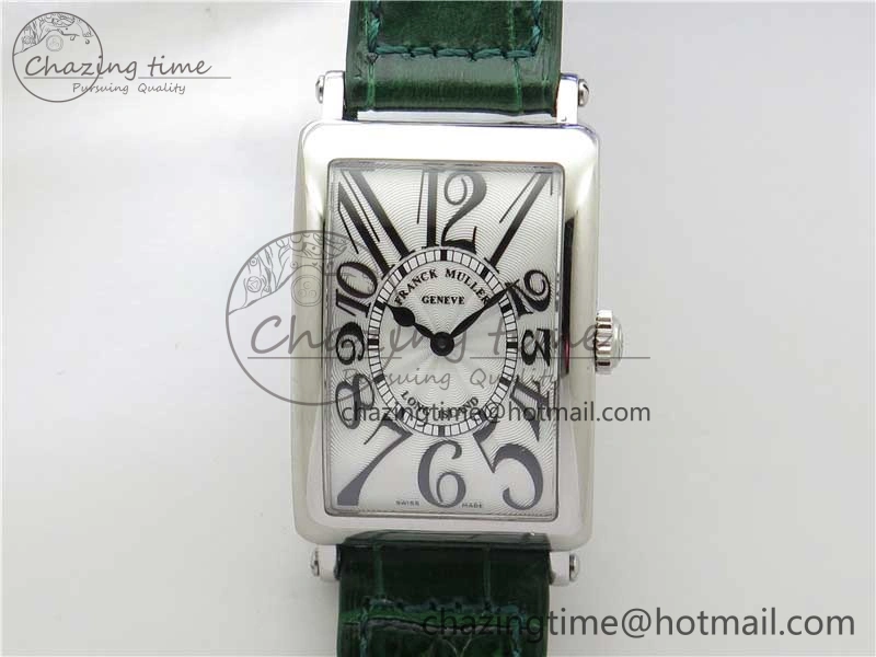 Long Island Ladies SS ZF 1:1 Best Edition on Green Leather Strap Ronda Quartz Unique 6538