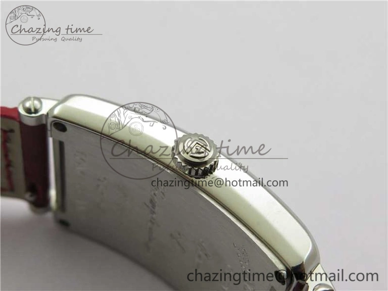 Long Island Ladies SS ZF 1:1 Best Edition on Red Leather Strap Ronda Quartz Trendsetting 10361