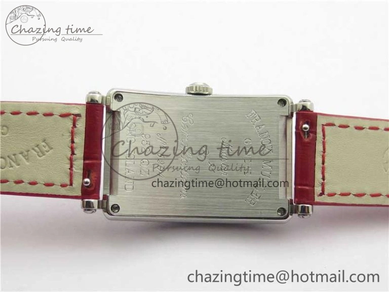 Long Island Ladies SS ZF 1:1 Best Edition on Red Leather Strap Ronda Quartz Trendsetting 10361