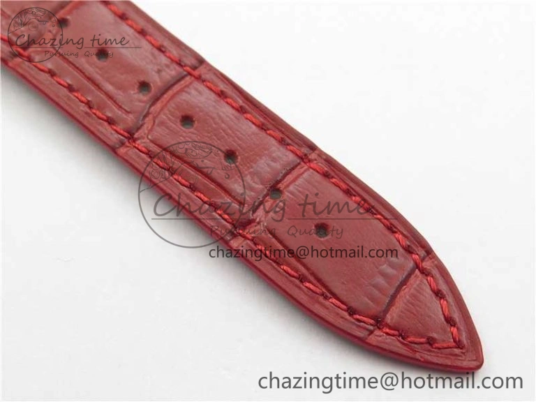 Long Island Ladies SS ZF 1:1 Best Edition on Red Leather Strap Ronda Quartz Trendsetting 10361