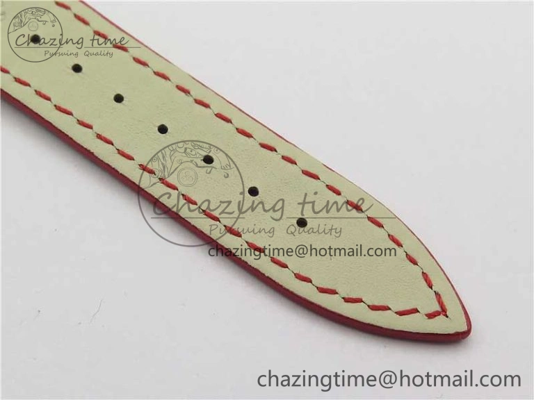 Long Island Ladies SS ZF 1:1 Best Edition on Red Leather Strap Ronda Quartz Trendsetting 10361
